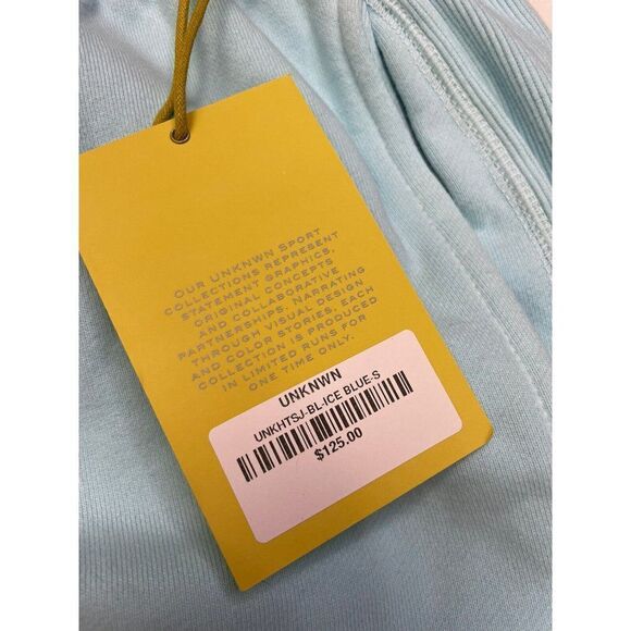 UNKNWN Sport Halftone Splash Jogger Sweatpants Men Small Blue NWT - Picture 6 of 8